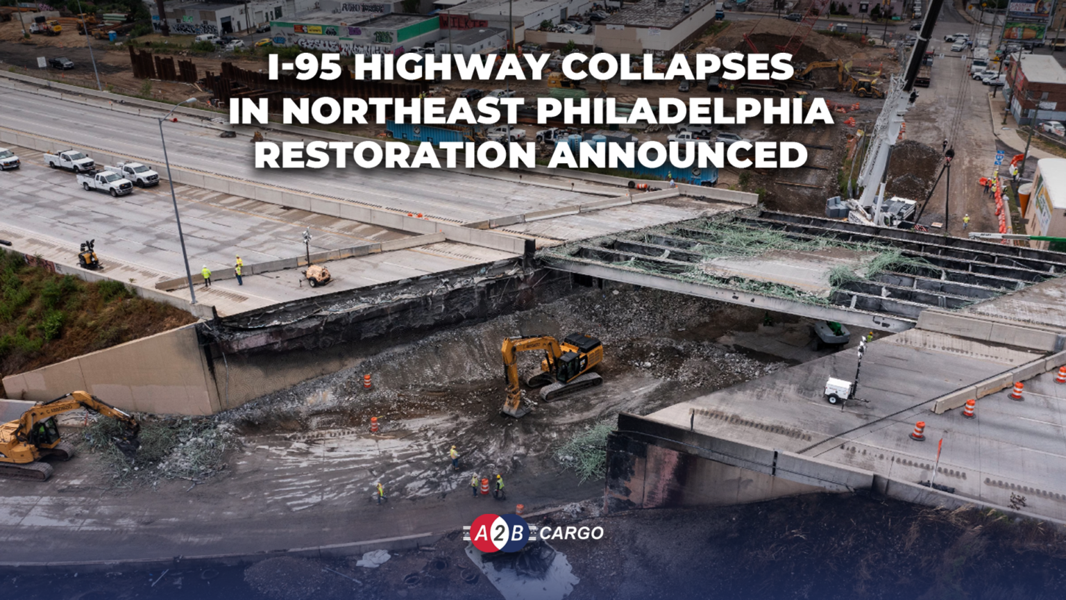 I-95 Highway collapses in northeast philadelphia